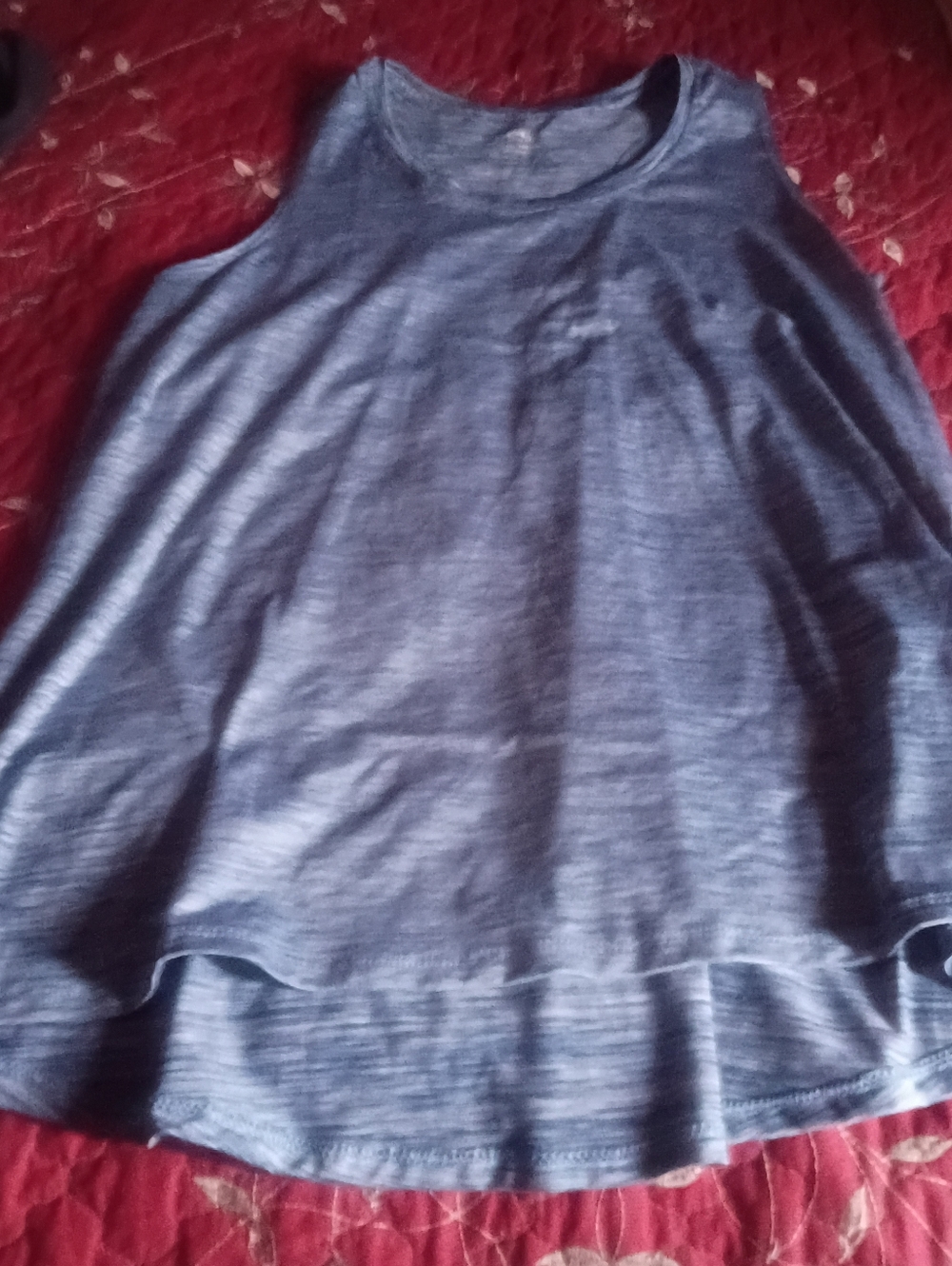 Athletic Works Heathered Blue Scoop Neck Tank